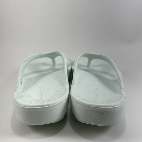 Oofos Oolala Luxe Flip Flops Womens Size 9 Ice White Comfort Recovery Sandals - Picture 4 of 9